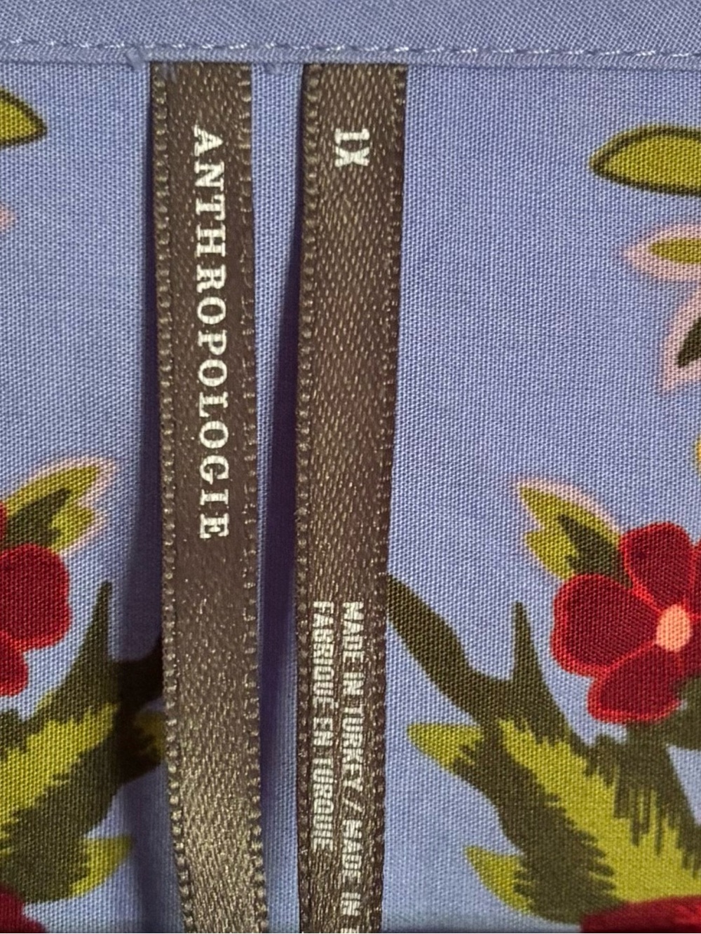 Anthropologie Somerset maxi dress blue floral 1X - Picture 4 of 6